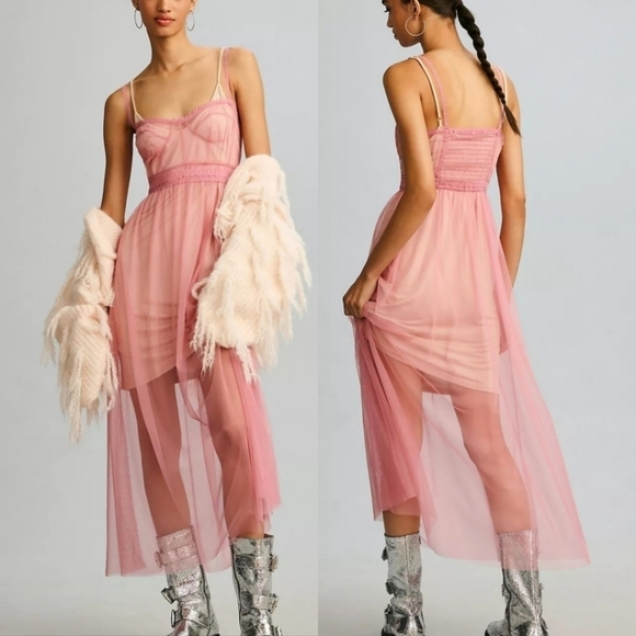 Anthropologie Dresses & Skirts - Anthropologie Pink Maxi Dress